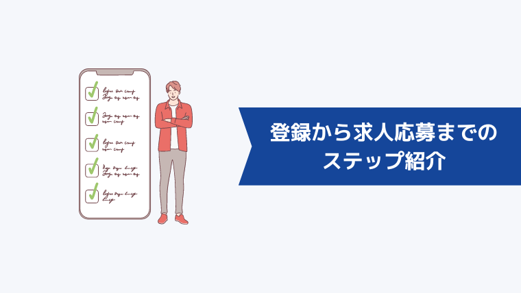 登録から求人応募までのステップ紹介