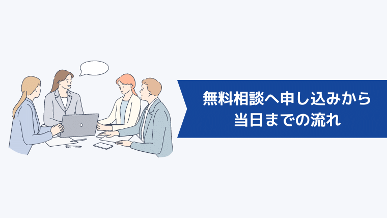 無料相談へ申し込みから当日までの流れ