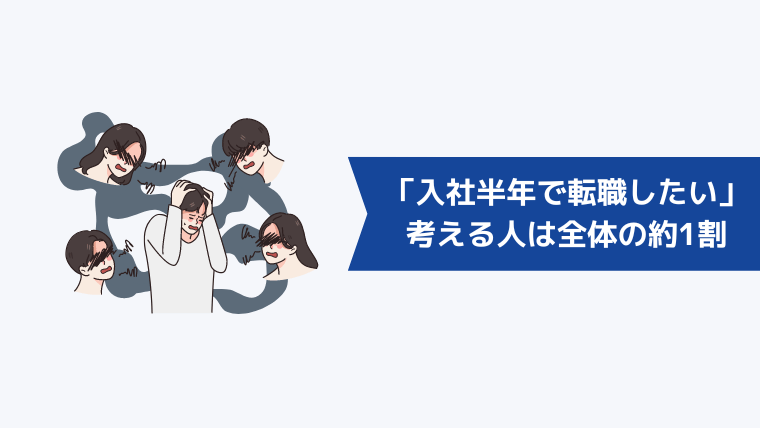 「入社半年で転職したい」と考える人は全体の約1割！転職は不利になるのか